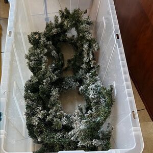Frosted Green Holiday Garland
